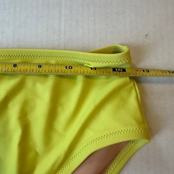 NEW J.Crew High‎ Rise Yellow Bikini Bottoms Sz Small - Picture 3 of 7
